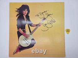 Joan Jett Signed Autograph and the Blackheart Album Vinyl Record w Guitar Pick
