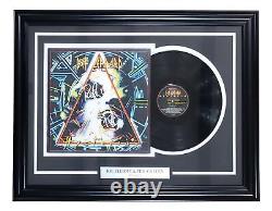 Joe Elliott Phil Collen Signed Framed Def Leppard 2017 Hysteria Vinyl Record JSA