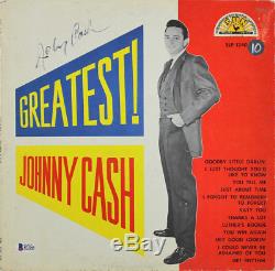 Johnny Cash Signed Greatest Album Cover With Vinyl Autographed BAS #B73205