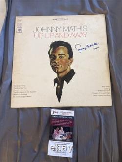 Johnny Mathis Signed Autographed Up Up And Away Vinyl Record Album JSA Certified