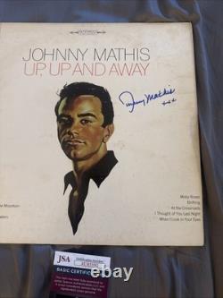 Johnny Mathis Signed Autographed Up Up And Away Vinyl Record Album JSA Certified