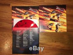 Judas Priest FIREPOWER Rare SIGNED Autographed Color Vinyl Record LP SOLD OUT