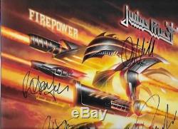 Judas Priest FIREPOWER Rare SIGNED Autographed Color Vinyl Record LP SOLD OUT