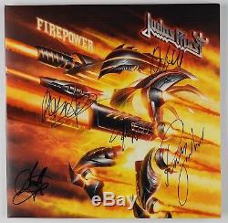 Judas Priest Firepower Signed Autograph Record Pledge Album PSA Swirl Vinyl #2