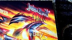 Judas Priest Firepower Signed Black/ Clear Swirl Colored Double Vinyl Ltd To 500