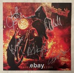 Judas Priest Invincible Shield (2-LP PURPLE Vinyl) FULLY AUTOGRAPHED By All 5