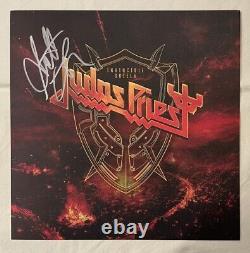 Judas Priest Invincible Shield (2-LP PURPLE Vinyl) FULLY AUTOGRAPHED By All 5