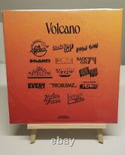 Jungle Volcano Signed Cover Vinyl Lp White Orange Split Ltd Vg+ A18