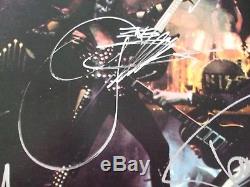 KISS ALIVE SIGNED Autographed IN SILVER BY All Four BLUE LABEL PRESS VINYL LP