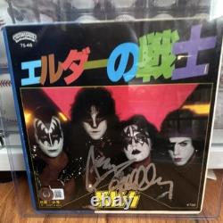 KISS Autographed Original Vinyl Record Polystar Japanese Signed Music Ace Freley