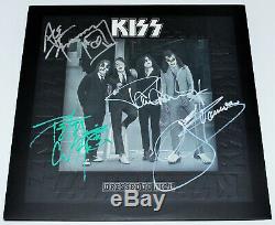KISS BAND SIGNED AUTHENTIC'DRESSED TO KILL' VINYL RECORD ALBUM LP withCOA X4