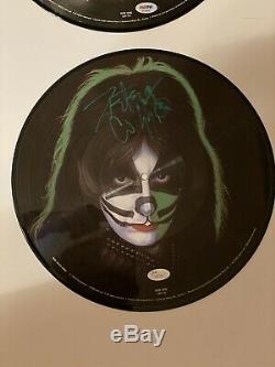 KISS Rare Set Of Signed autographed Solo Picture Disc Lp Vinyl PSA/JSA COA