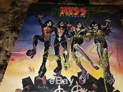 KISS SIGNED Destroyer Vinyl Ace Frehley Peter Criss Gene Paul Stanley Ken Kelly