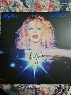 KYLIE MINOGUE DISCO Signed BLUE VINYL LIMITED EDITION LP WITH SIGNED PRINT