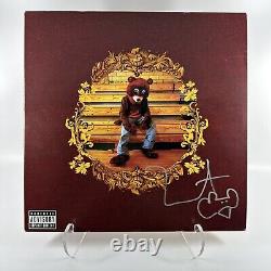 Kanye West The College Dropout Vinyl Record Autograph Signed & Bear Sketch JSA