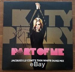 Katy Perry Signed Part Of Me Pink Vinyl Record Single 2012 RARE Legend