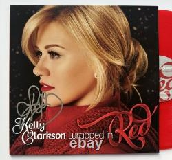 Kelly Clarkson Signed Wrapped In Red Vinyl Record Album Lp'christmas' Proof Jsa