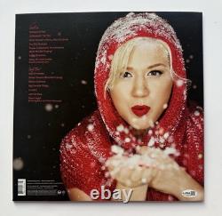 Kelly Clarkson Signed Wrapped In Red Vinyl Record Album Lp'christmas' Proof Jsa