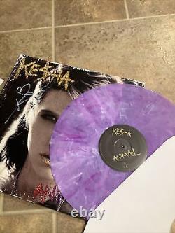 Kesha Ke$ha signed autograph Animal vinyl record purple JSA COA