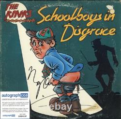 Kinks Schoolboys in Disgrace vinyl record SIGNED Ray Davies. ACOA