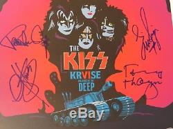 Kiss Kruise VI Autographed Red Colored Vinyl Creatures Of The Night
