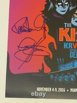 Kiss Kruise VI Autographed Red Colored Vinyl Creatures Of The Night