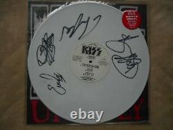 Kiss Unholy 12' Single White Vinyl U. K. Import 1992 Signed By All Super Rare