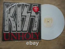 Kiss Unholy 12' Single White Vinyl U. K. Import 1992 Signed By All Super Rare