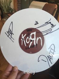 Korn Autographed Limited Edition Numbered White Vinyl Adidas Single