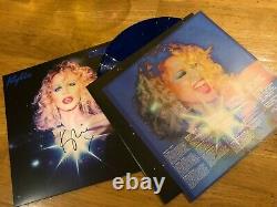 Kylie Minogue Signed Sleeve Disco Blue Vinyl 12 Record Album Lp New Autographed