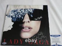 Lady Gaga Signed The Game Vinyl Lp Beckett Bas Coa H06697