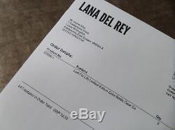 Lana Del Ray Lust For Life LTD Clear Vinyl LP Record with SIGNED Print RARE