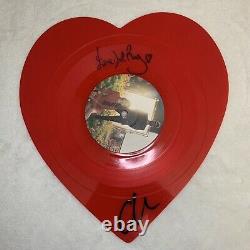 Lana Del Rey The Weeknd Signed Love/Lust for Life 10 Heart Vinyl Autograph Rare