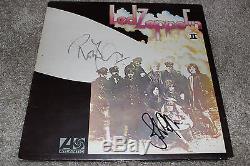 Led Zeppelin 2 Vinyl Record Signed John Paul Jones & Robert Plant