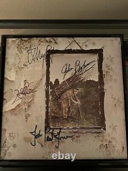 Led Zeppelin IV Vinyl Record LP 1971 Signed By Entire Band COA READ