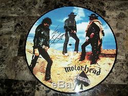 Lemmy Kilmister Signed Motorhead Ace Of Spades 12 Vinyl Record Picture Disc COA