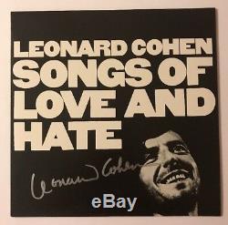 Leonard Cohen Signed Songs Of Love And Hate Vinyl LP JSA LOA # Z08581 Auto