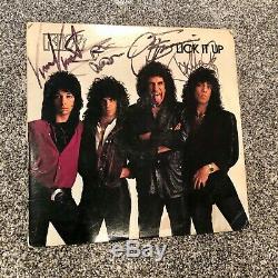 Lick It Up by Kiss Vinyl 1983 Autographed by Paul Stanley, Gene Simmons +