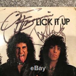 Lick It Up by Kiss Vinyl 1983 Autographed by Paul Stanley, Gene Simmons +