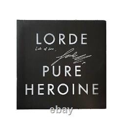 Lorde SIGNED Pure Heroine Vinyl LP Record Album AUTOGRAPHED WITH PROOF