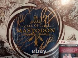 MASTODON BAND SIGNED Call Of The Mastodon Album Yellow Vinyl Record JSA COA