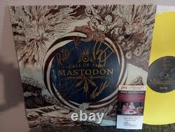 MASTODON BAND SIGNED Call Of The Mastodon Album Yellow Vinyl Record JSA COA