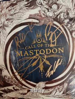 MASTODON BAND SIGNED Call Of The Mastodon Album Yellow Vinyl Record JSA COA