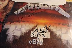 METALLICA Master of Puppets Hand Signed Vinyl Record by Lars and James Hetfield