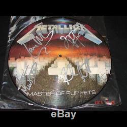 METALLICA Master of Puppets PICTURE VINYL AUTOGRAPHED ULTRARARE