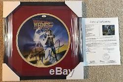 MICHAEL J FOX signed Framed VINYL RECORD LP BACK TO THE FUTURE 12 Disc JSA