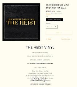 Macklemore & Ryan Lewis The Heist Vinyl Record LP Signed Gator Skin Box Set
