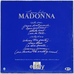 Madonna Authentic Signed True Blue Album Cover With Vinyl BAS #A45561
