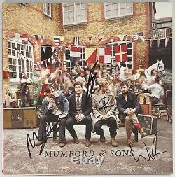 Marcus Ted Ben & Winston Signed Mumford & Sons Babel Vinyl Record JSA LOA