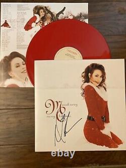 Mariah Carey Signed Autographed Merry Christmas Vinyl LP Record Proof